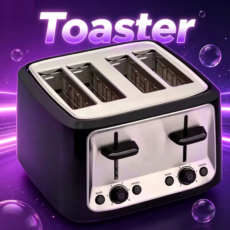 Kitchen Utensils Healthy Breakfast Machine Commercial Toaster Bread Sandwich Machine Knob Control