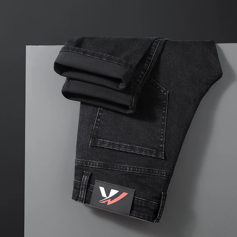 2025 New Men's Straight-Leg Denim Jeans High-End Fashionable Slim Fit Business Casual Trendy Pants High-Quality Material