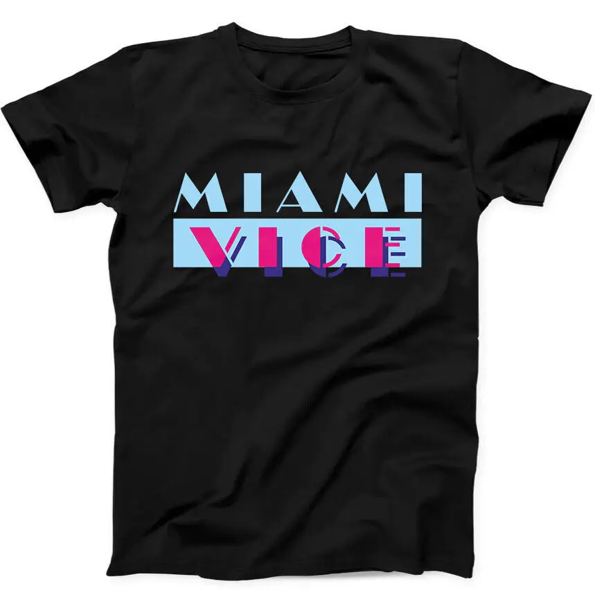 Miami Vice Cult Movie Music Limited Edition Gift Black T Shirt 78