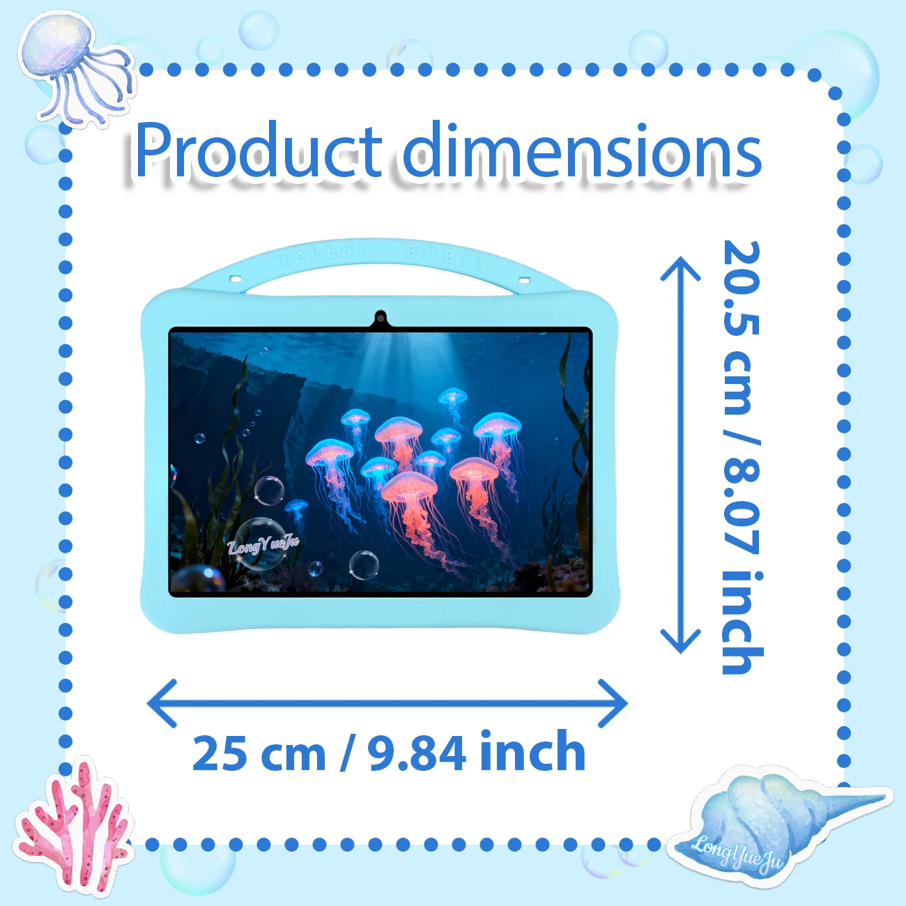 جهاز تعلم تعليمي 10.1 بوصة، أندرويد 13، برنامج تعليمي مثبت، كاميرات مزدوجة، 4+64 جيجابايت، مضاد للسقوط #2