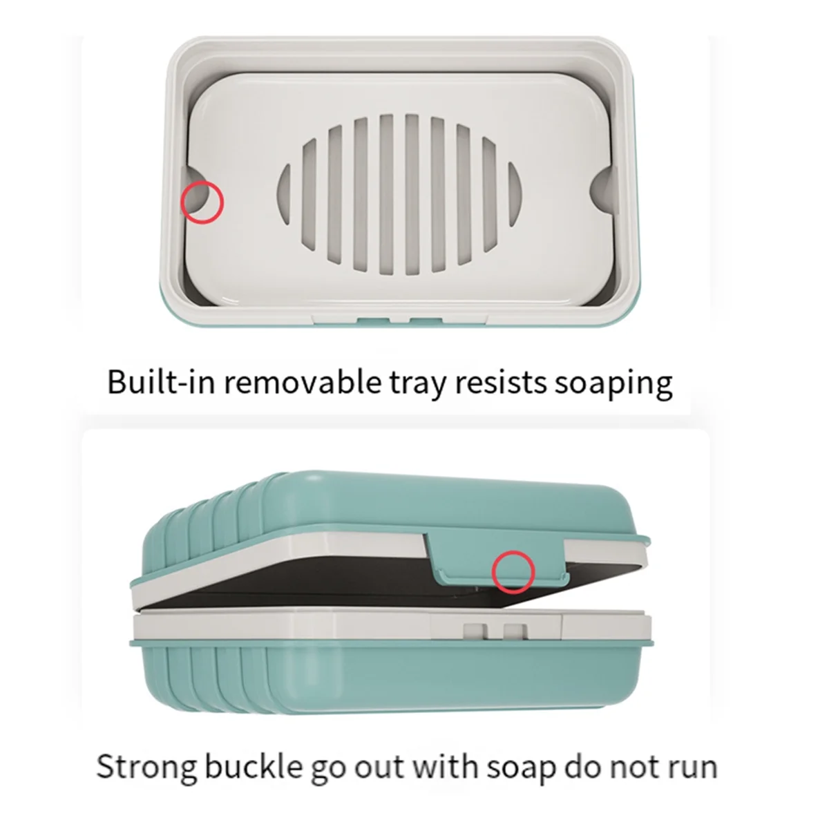 AT77 비누 홀더, 비누 접시, 샤워용 바 비누 홀더, 체육관용 뚜껑이 있는 여행용 비누 케이스, 여행용 비누 상자