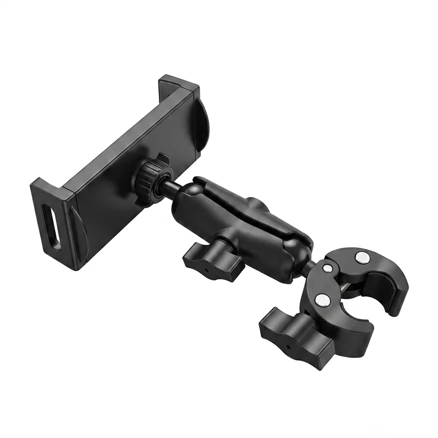 Adjustable Tablet Holder for Microphone Holder for Motorcycle Bike Handlebar Mount Bracket for 4-13