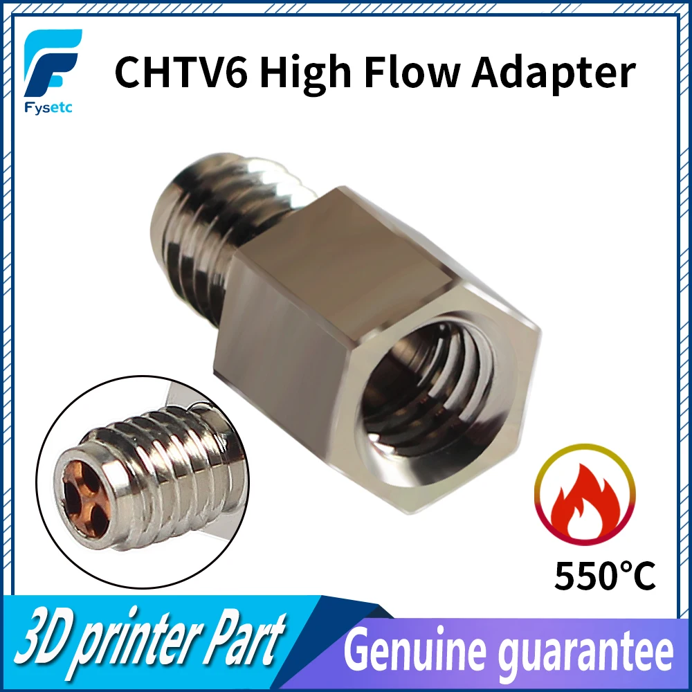 FYSETC V6 Plus Adapter to Increase the Flow Of V6 / Rapido Hot End High Flow For 3D Printing Adapt To CHTNozzles High-speed