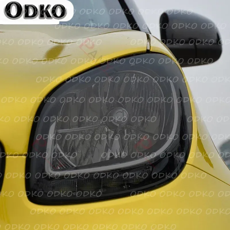 

Car Headlight Protective Film Smoked Black Tint Wrap Vinyl Transparent Sticker TPU Sticker For Smart Fortwo 453 2016-Present