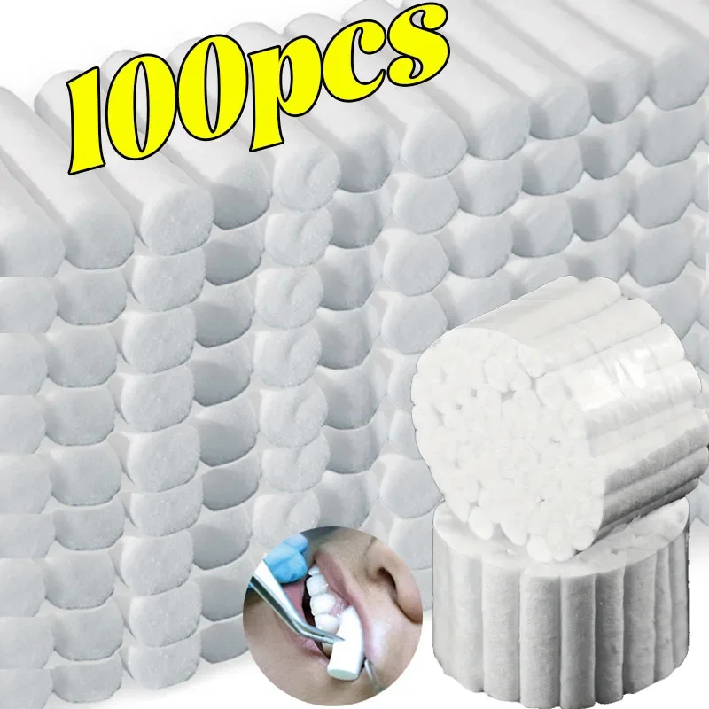 50/100 قطعة لفة قطن للأسنان مادة طبيب الأسنان منتج تبييض الأسنان تنظيف جراحي لفات قطنية مواد مستهلكة عالية الامتصاص #2