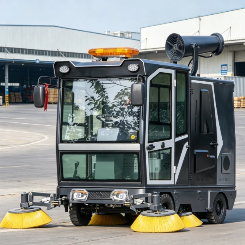 Full Enclosed Driving Lithium Road Sweeper Independent Air Circulation Cabin Outdoor Municipal Sweeping Vehicle