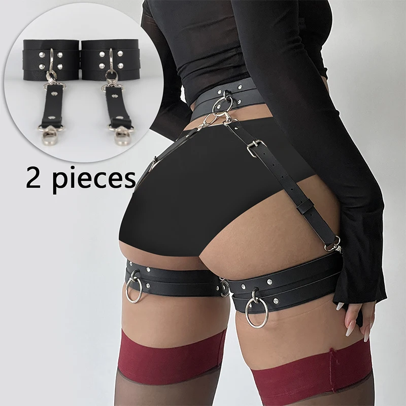 

Sexy Binding Restraint Belt Adult Style Leather Thigh Strap Adjustable Belt Women's Belt Tight Fitting Leather Decorative Belt