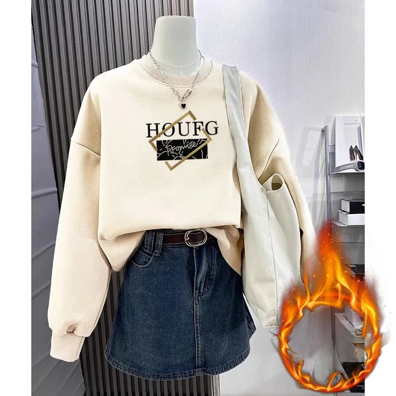 Roupas femininas impressão outono inverno lanterna manga longa reunindo carta geométrica casual pulôver tripulação pescoço hoodies topos