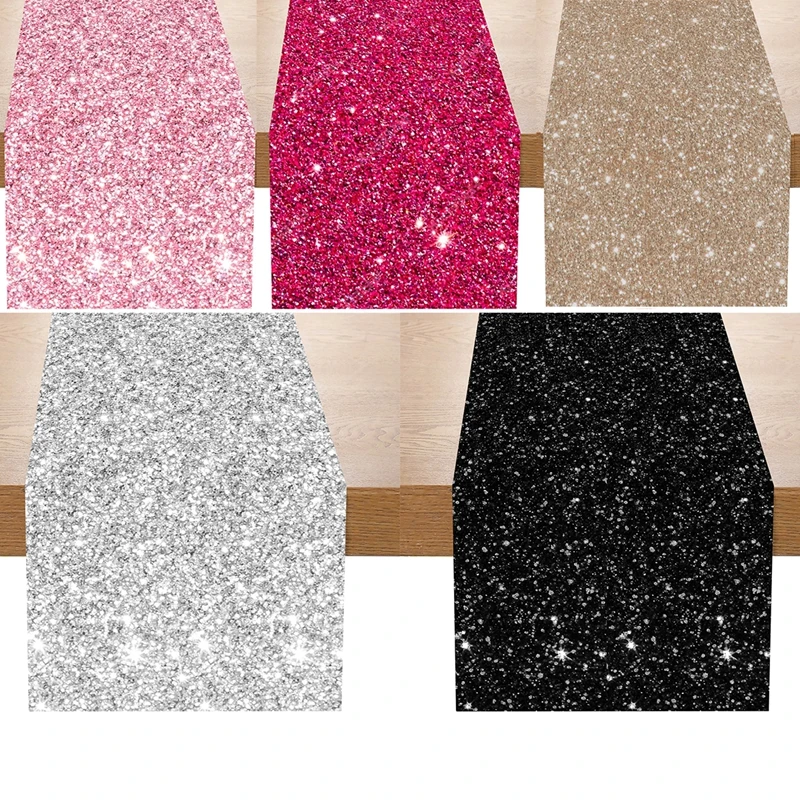 35x180cm Solid Color Table Runner Non-Woven Fabric Table Cloth Wedding Party Bridal Shower Birthday Home Christmas Decoration
