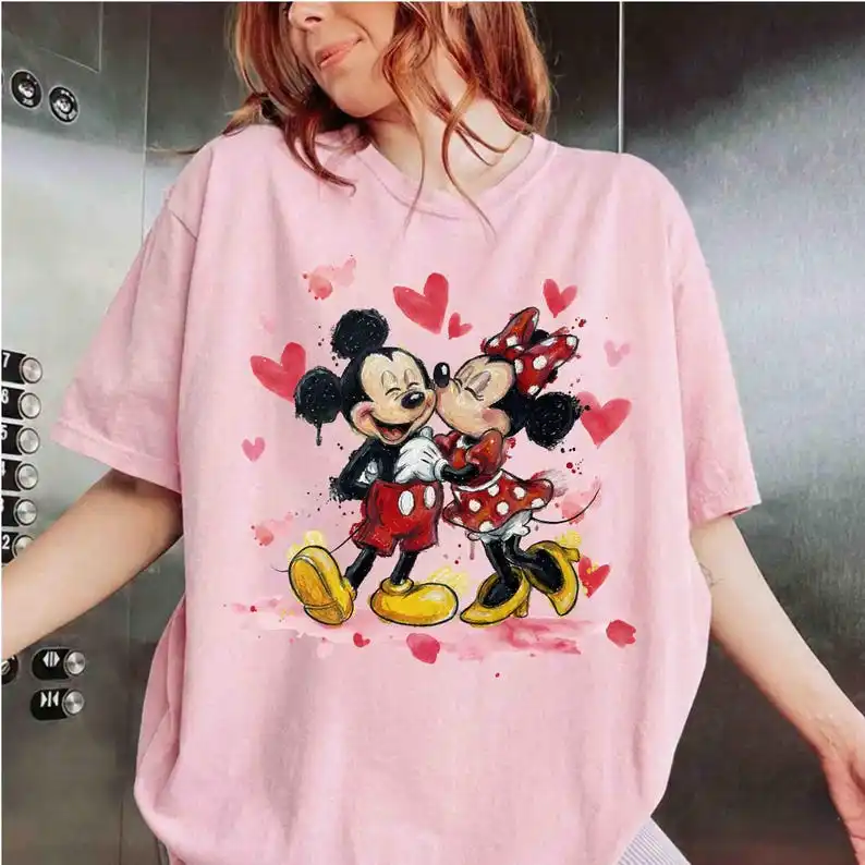 

RetroValentine Shirt, Minnie Mickey Shirts, Happy Valentine's Day Shirt Heart Valentine's Shirt, Gift For Her