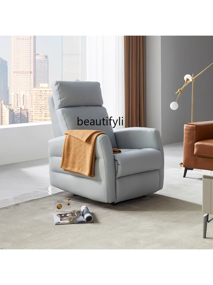 Home Brand Functional Sofa Antifouling Technology Leather Sofa Small Apartment Chair living room furniture  single sofa chair