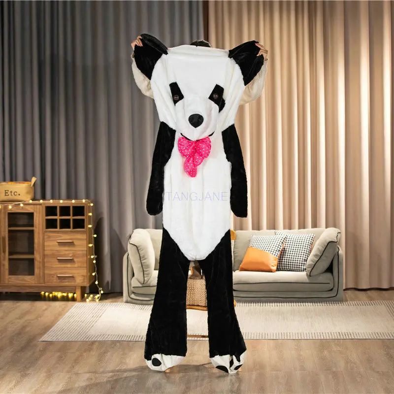 New 100-260cm Giant Size Panda Skin Plush Toys Fluffy Pillow Unstuffed Bear Skins Shell Soft Dolls No Filling