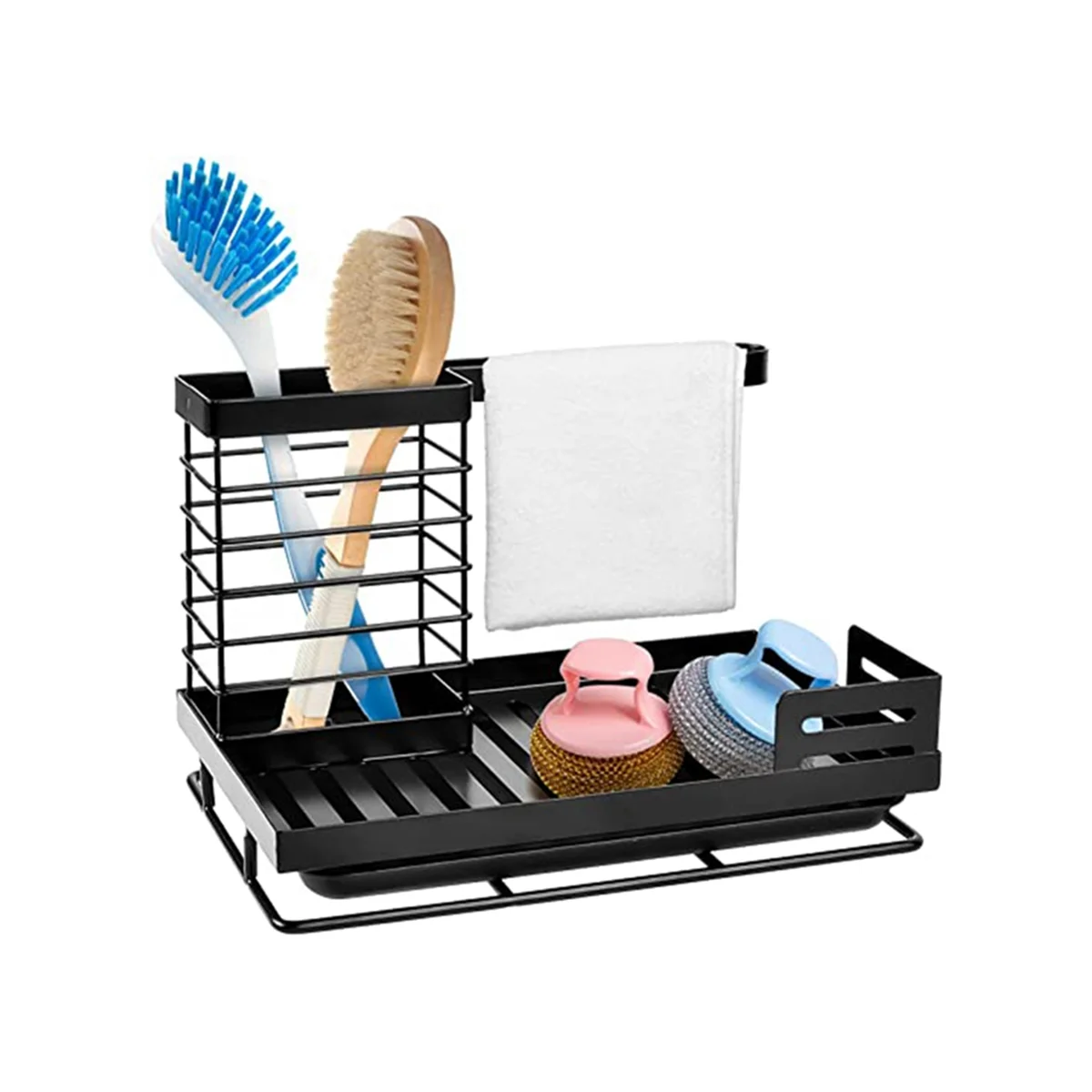 Rag Rack Kitchen Supplies Dishcloth Hanging Rag Sponge Brush Towel Drain Storage Shelf