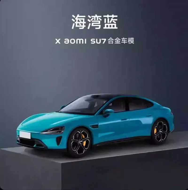 Diecast 1/24 Model Car Play Vehicles Su7 Model Car Toys for Boys Gift Xiaomi Su7 Simulation Model Decoration