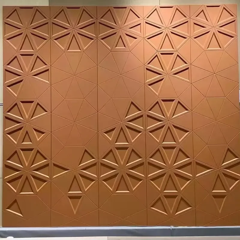 Zhenling Interior Design Leather Diamond Quilting Design Wall Panel With a Split