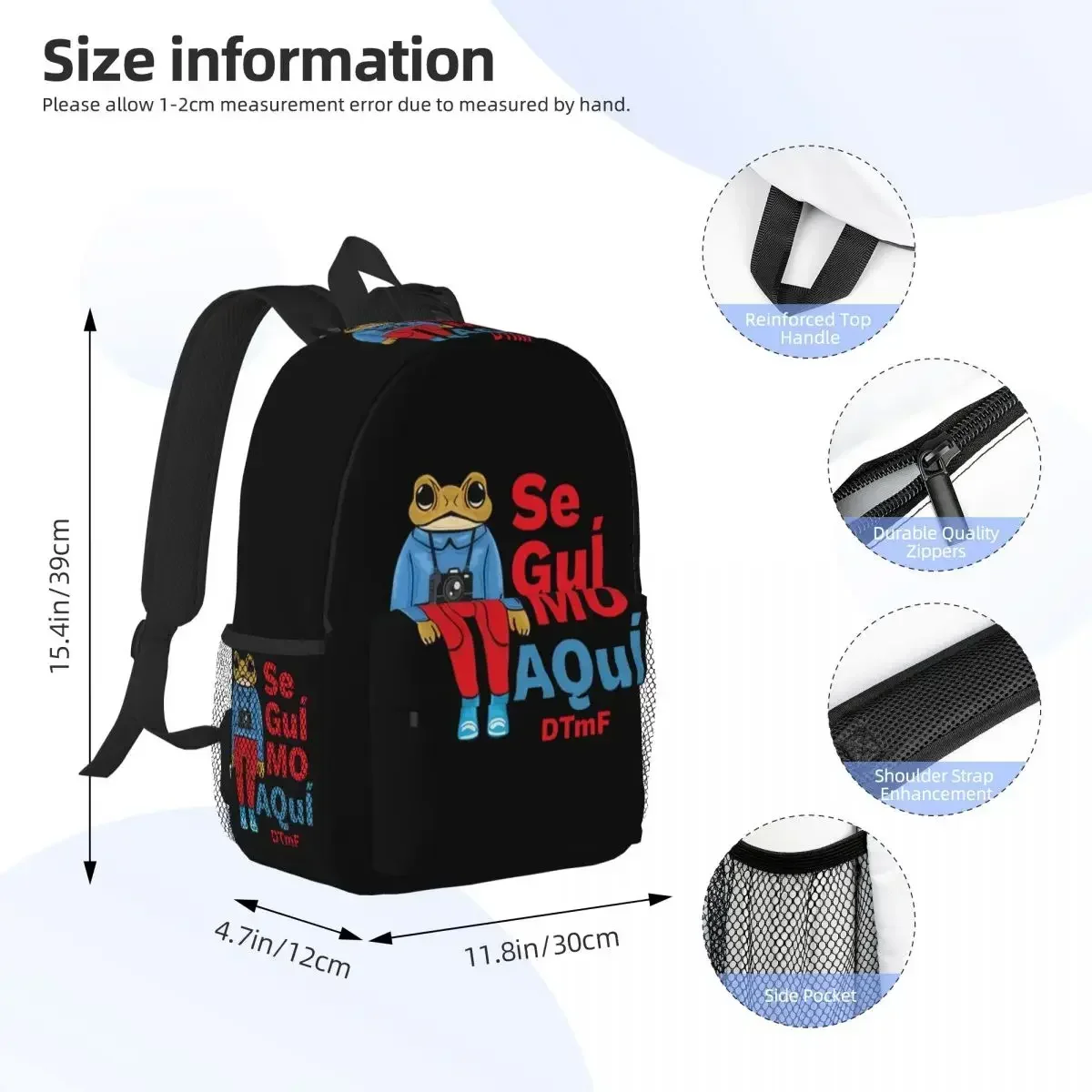 Bad Bunny DTMF Debi Tirar Mas Fotos Backpack Student Boys Girls BookBag Kids School Bag Computer Shoulder Bags for Men Women