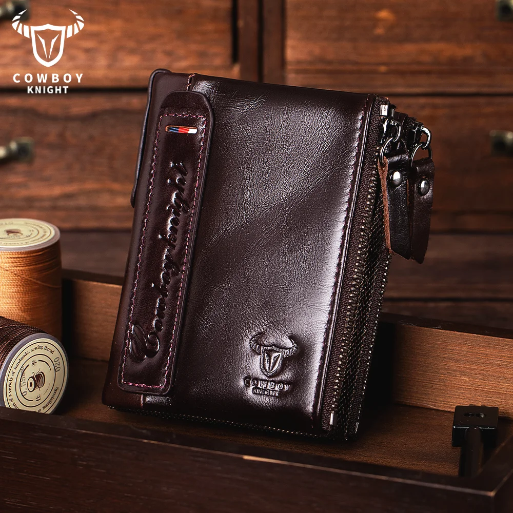 

Genuine Leather Men's Credit Card Wallet Business Retro Multi-Card Large Capacity Wallet