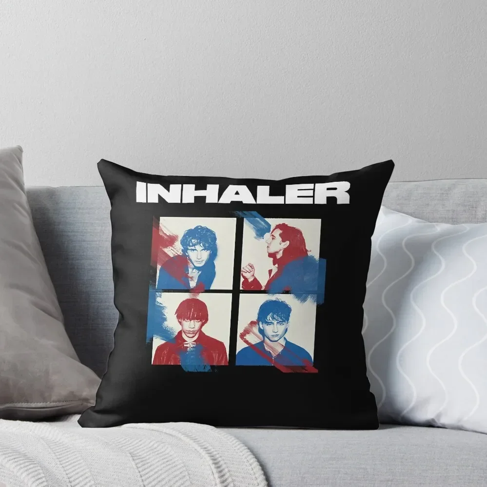 inhaler band, inhaler, band, elijah hewson, indie, josh jenkinson Throw Pillow Luxury Sofa Cushions Cushions Pillow