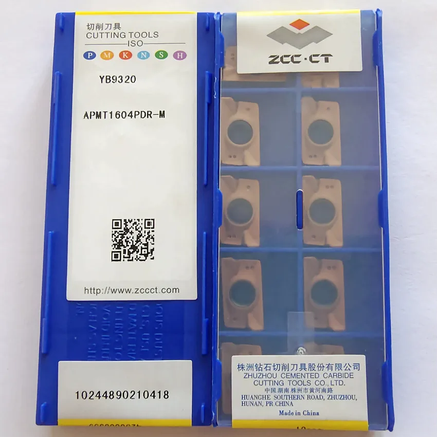 ZCC.CT APMT11T3PDR-M YB9320 / APMT1604PDR-M YB9320 /APMT160408PDR-M YB9320 APMT11T3 APMT1604 CNC carbide inserts 10pcs/box