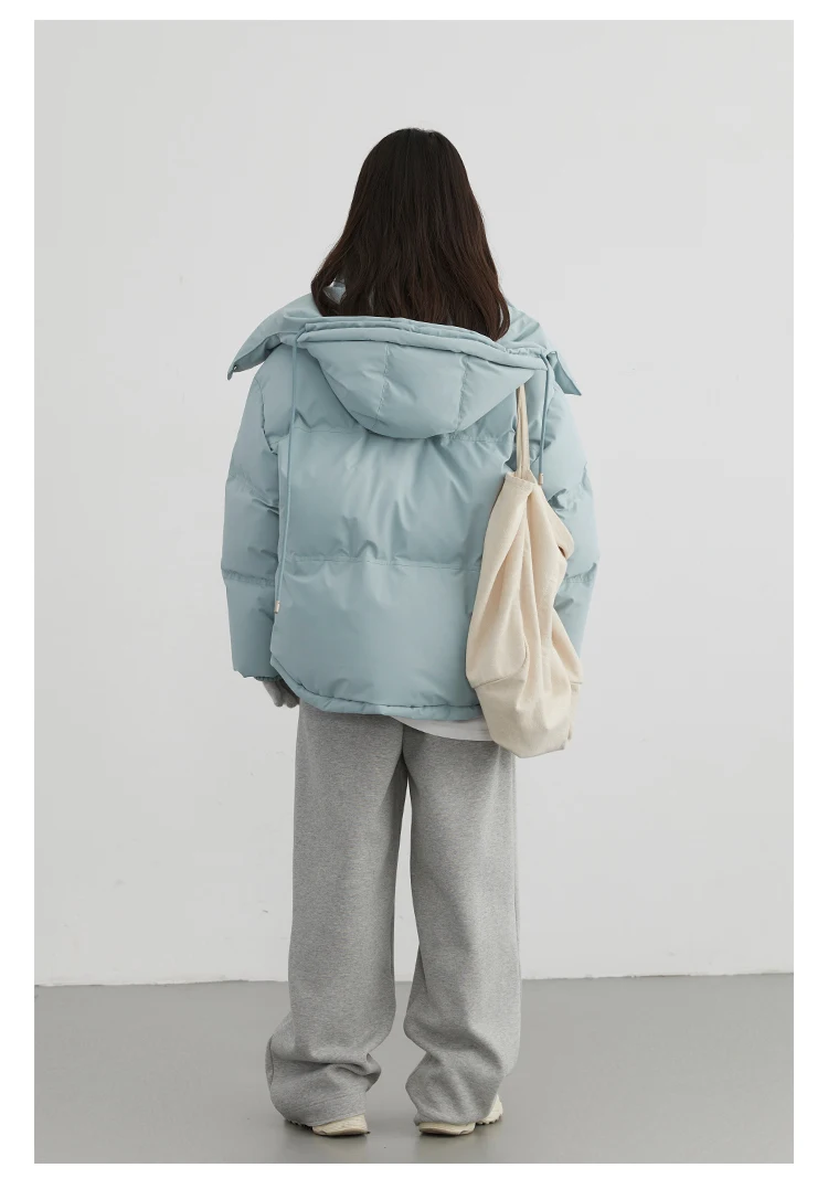 CHIC VEN Women Down Coat Solid Warm Down Jacket New 90 White Duck Down Windproof Hooded Female Overcoat Winter 2023