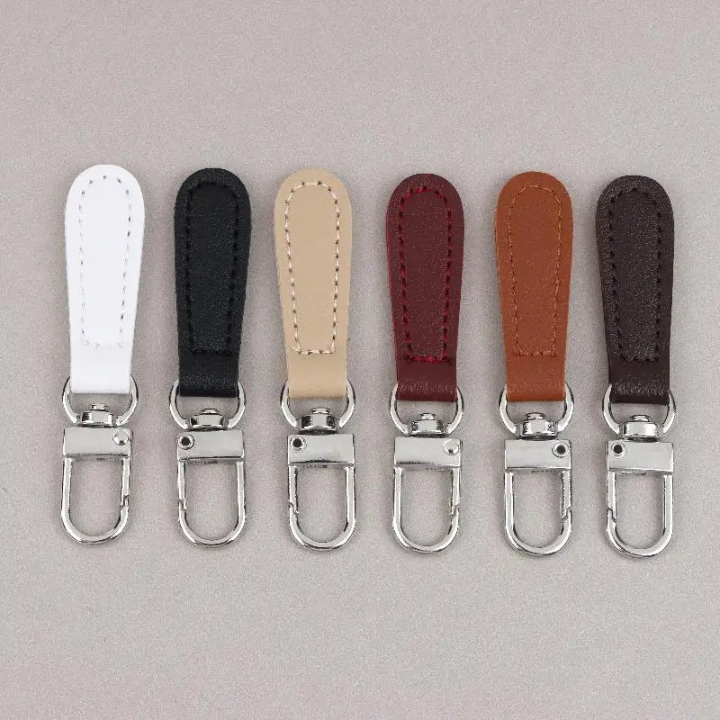 4pcs PU Leather Zipper Pull Replacement, Pull Zipper Tabs Fasteners For Bags Luggage Purses Backpacks