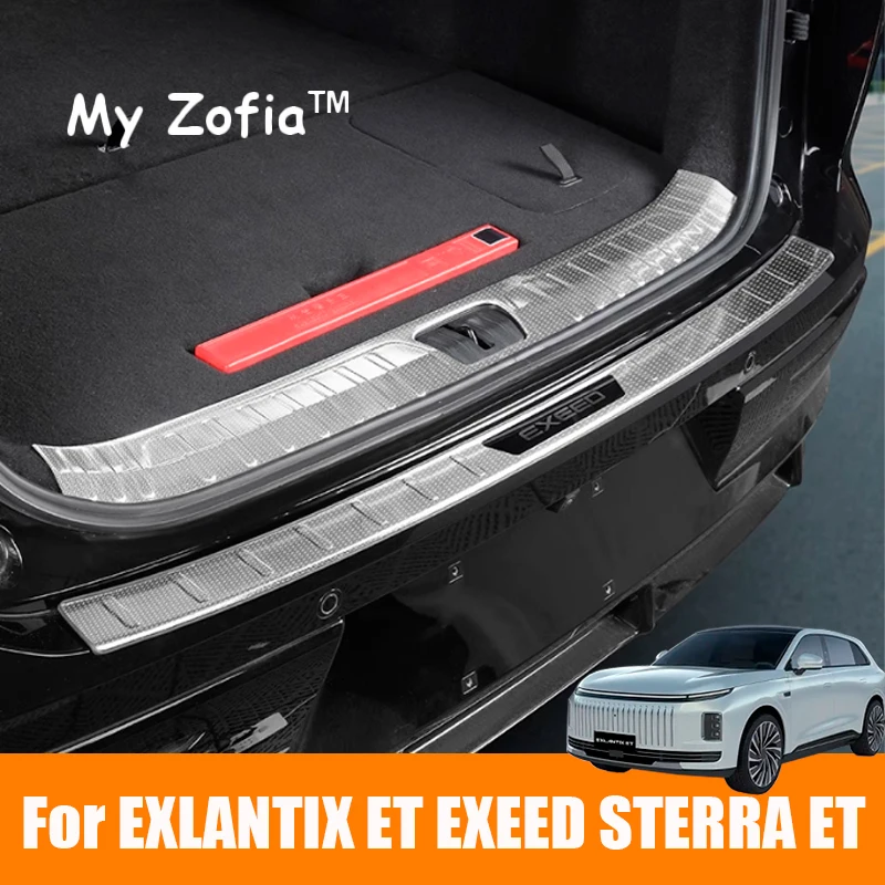 

For EXLANTIX ET EXEED STERRA ET 2024 2025 Car Styling Threshold Trunk protector plate Stainless steel Sticker cover Accessories