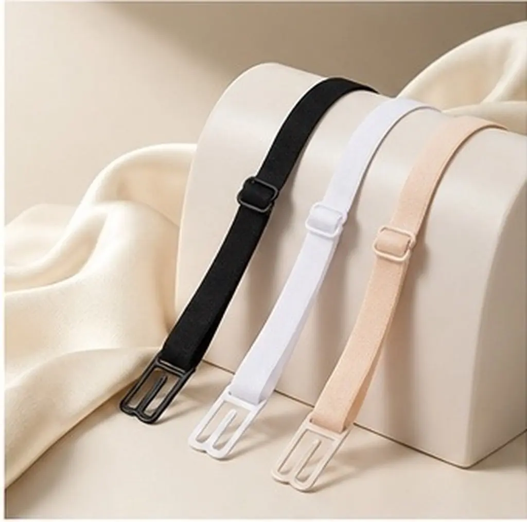 6Pairs Anti-Skid Bra Shoulder Straps Adjustable Elastic Replacement Bra Straps for Women Vest Halter Tube Dress Strapless