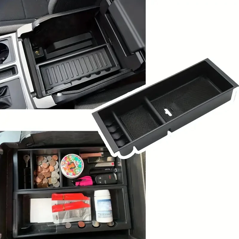 Center Console Armrest Insert Organizer Tray Pallet Storage Box Container for Ford F150 2015-2020, Ford F250 F350 2017-2022 Supe