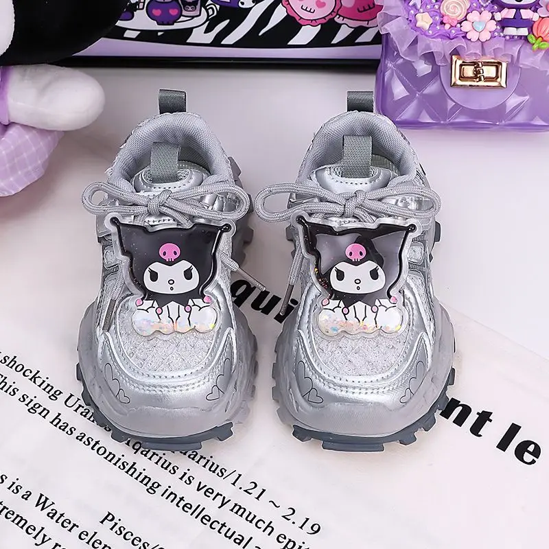 

Kawaii Kuromi Sanrio Students Cute Cartoon Comfortabl Sneaker Children Anti Slip Running Shoes Flat Shoes Birthday Gift for Kids