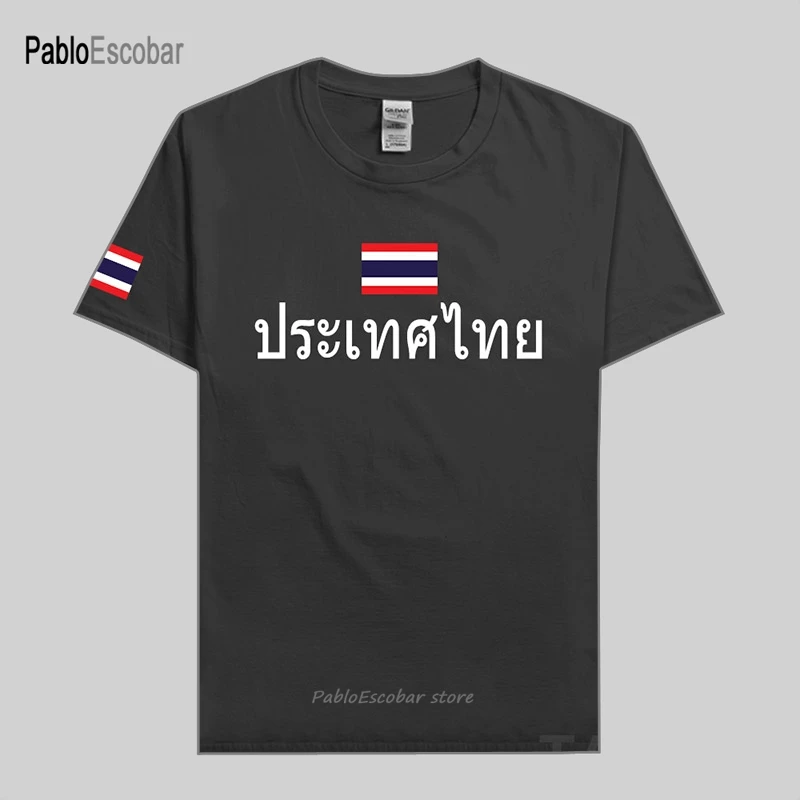 Thailand men t shirts footballes jersey nation team cotton t-shirt meeting fitness brand clothing tee Thai country flags TH