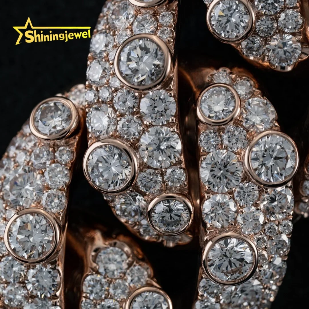 Luxury Masic Setting 20mm Moissanite Cuban Chain Hip Hop Jewelry Custom Iced Out Diamond Men's 925 Silver Chain...