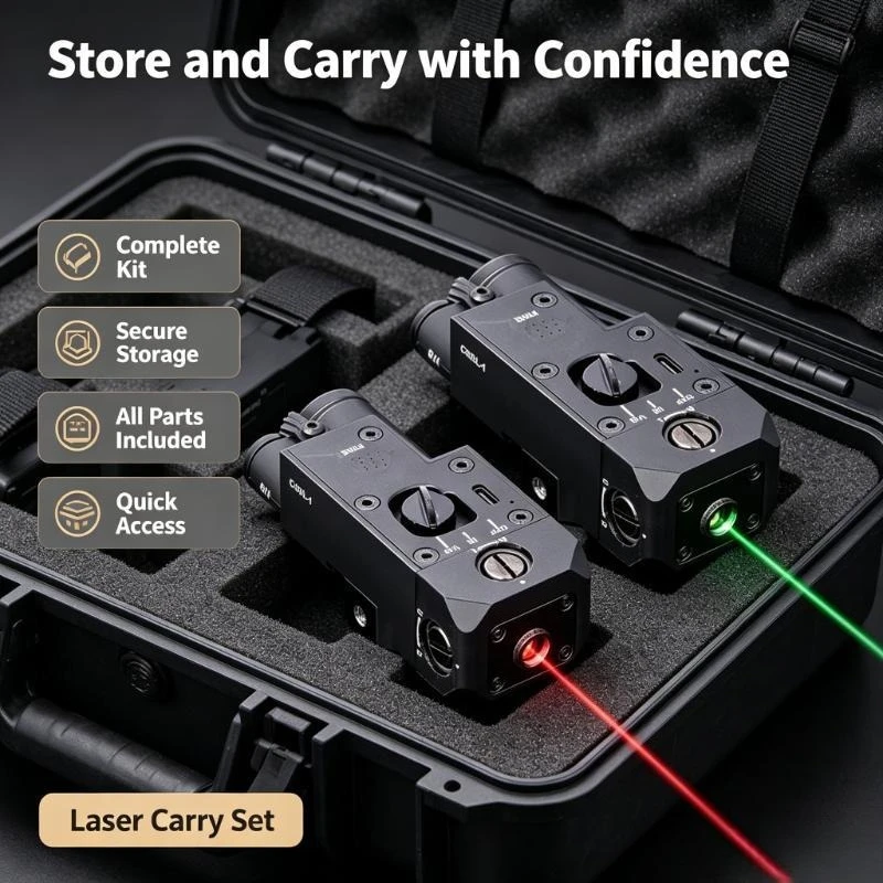 20Mm Rail Mount Lighting Set Sf M300A M600C Flashlight And Cqbl-1 Red Green Dot Indicator Module