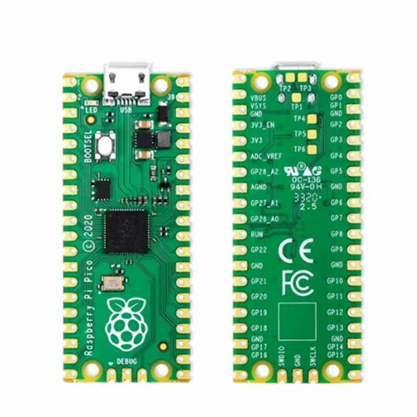 Raspberry Pi Pico Development Board Dual-Core RP2040 Supports Micro Python