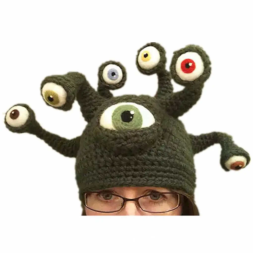 

Cthulhu Knitted Hat Unique Dress Ornament Thermal Women Men Beanies Knitting Beanie Winter Caps Clothes Accessory