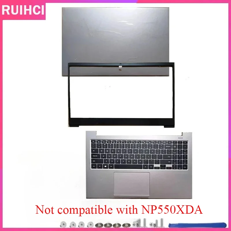 Novo para NP350XCJ XCR 350XCJ NP550XCJ NP551XCJ 550XCJ: Tampa Traseira LCD, Moldura Frontal, Palmrest, Tampa Superior e Base Inferior