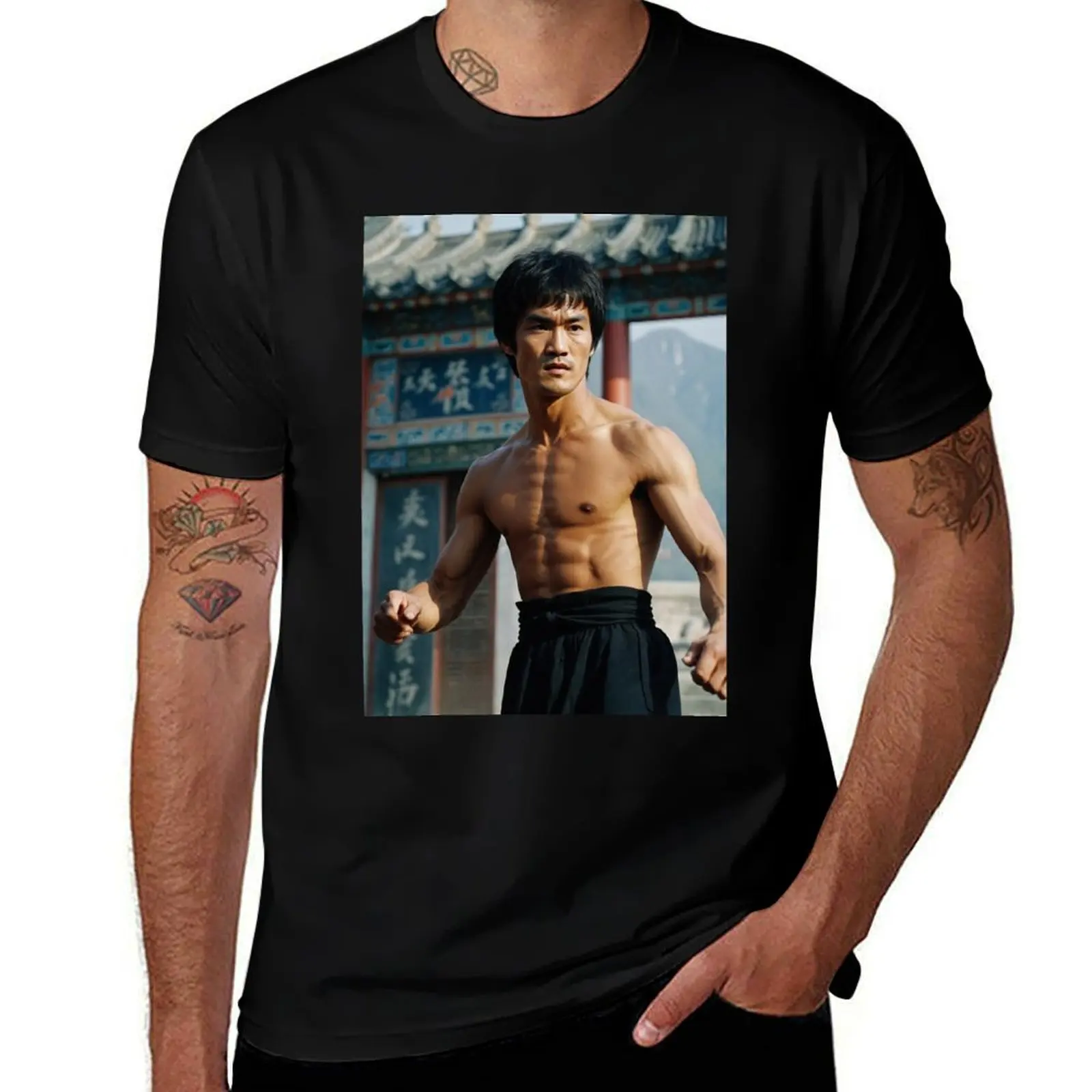 Dragon Poses T-Shirt Breathable Workout Short Sleeve Top