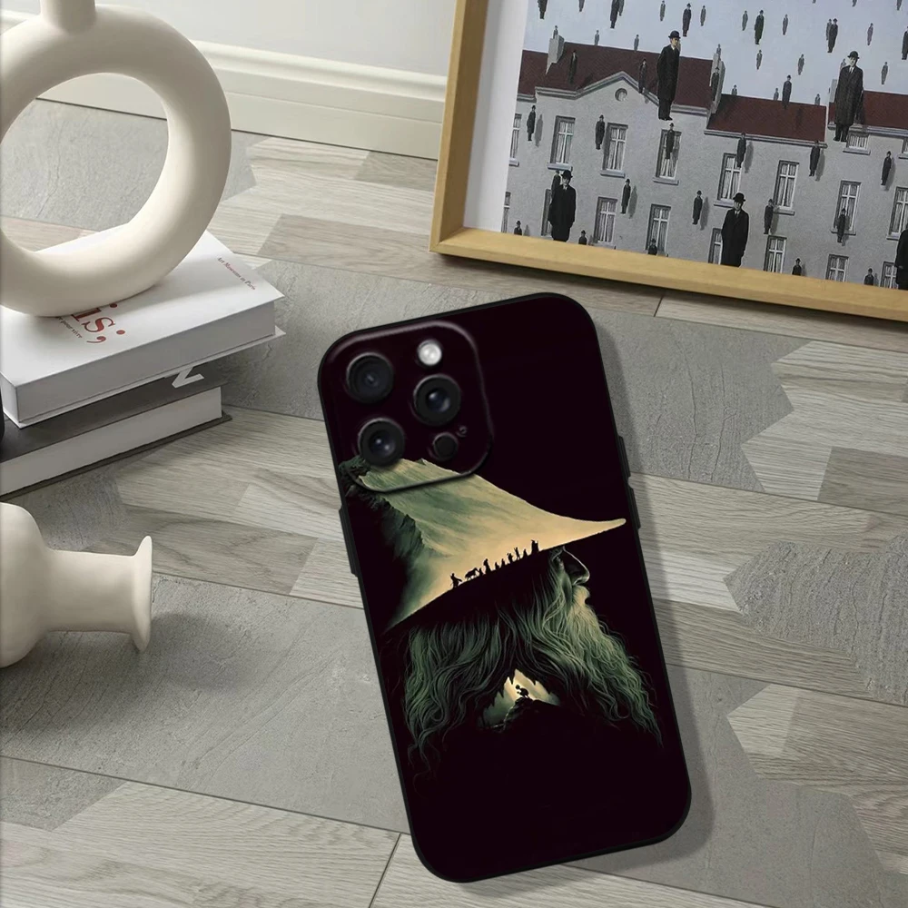 The L-Lord of the R-Rings Phone Case For iPhone 11 12 13 14 15 16 Pro Max Plus Black Silicone Soft Case