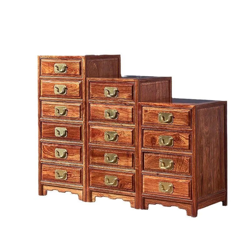 

Mahogany hedgehog red sandalwood chest of drawers file cabinet new Chinese chest cabinet high and low cabinet office more