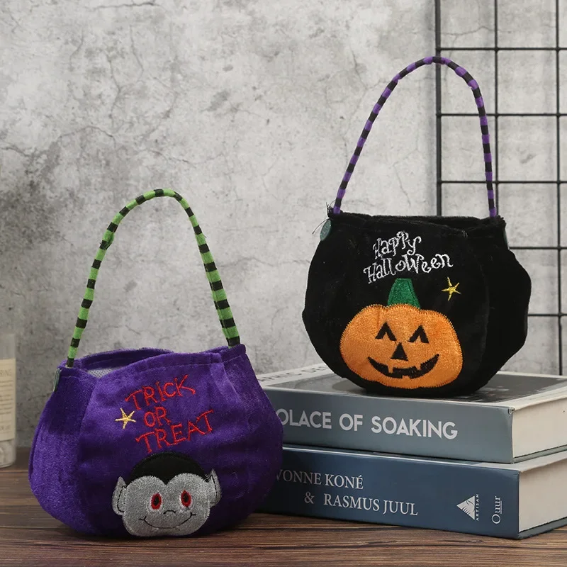 Halloween Candy Bag Decoration Kindergarten Children's Gift Prize Pumpkin Bag Scene Arrangement Props Souvenir