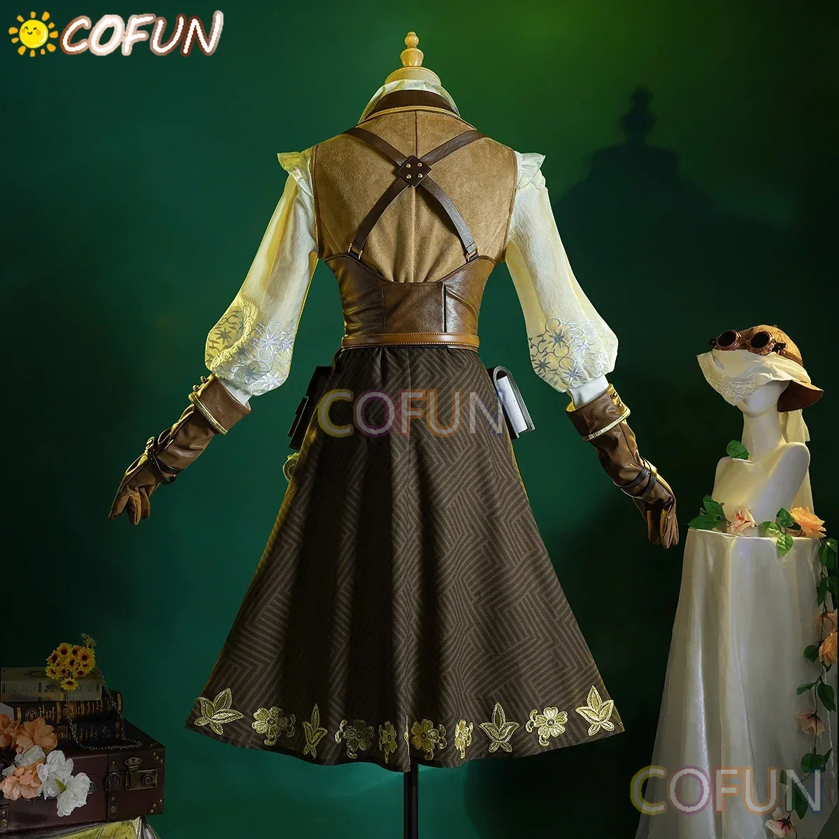 COFUN Collab Series: Game Identity V Melly Plinius Entomologist Flower Of The Wasteland Cosplay Costume With Prop Halloween Cost