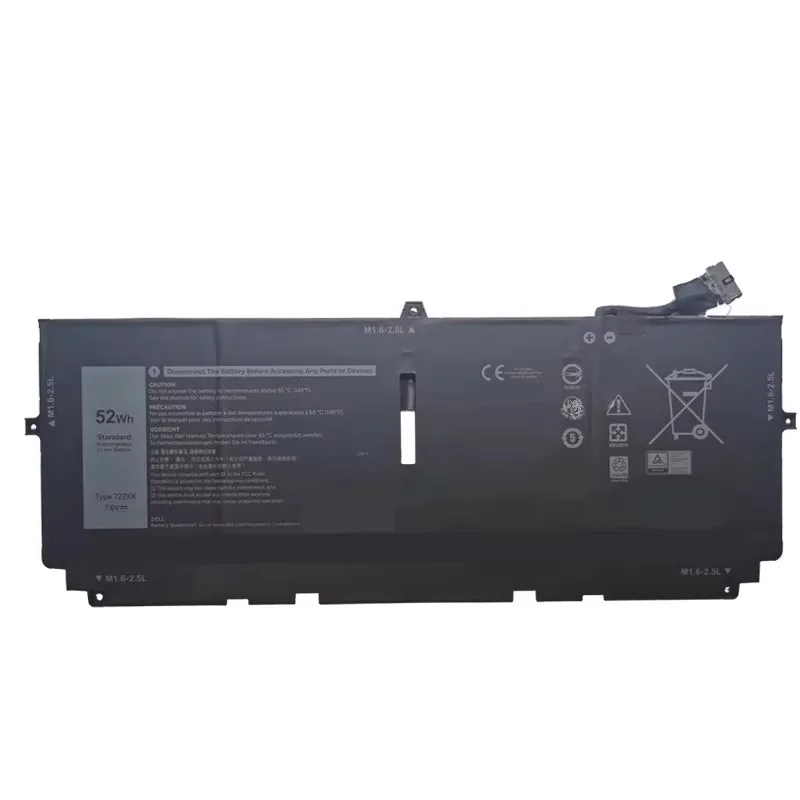 7.6V 52Wh 722KK Laptop Battery Fast Shipping for DELL XPS 13 9300 9310 9380 Series P117G P117G001 P117G002 2XXFW FP86V WN0N0