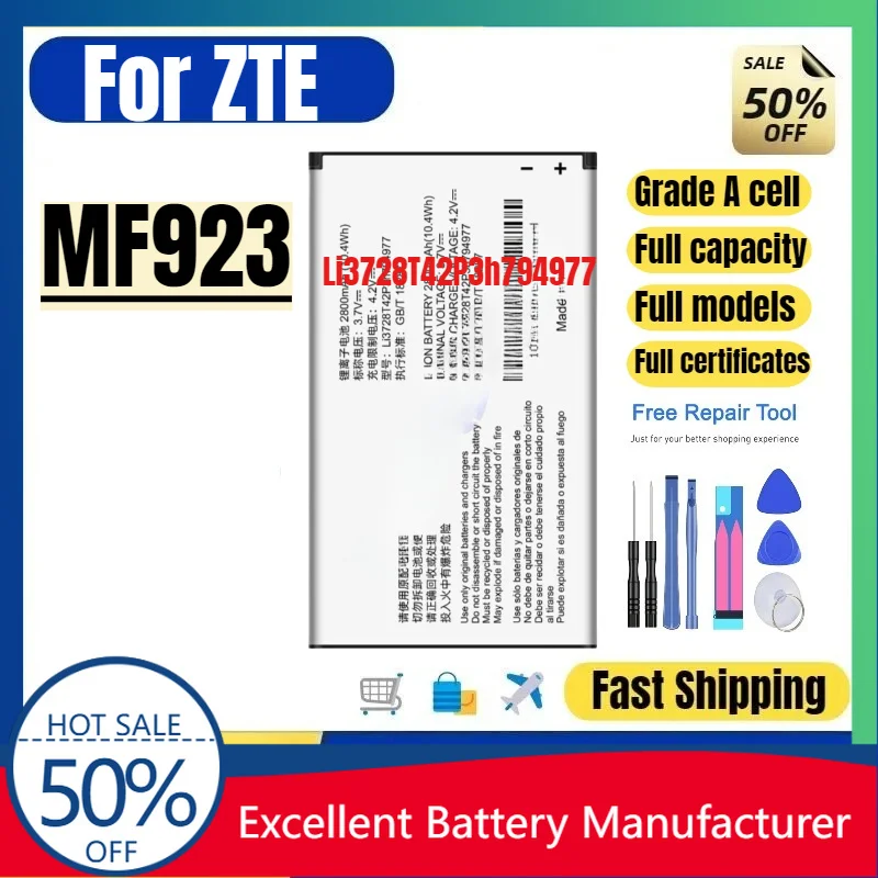 0 Cycle Li3728T42P3h794977 Battery for ZTE Velocity MF923 High Quality High Capacity Replacement Lithium Polymer Bateria & Tools