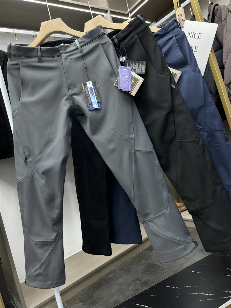 

High-End Series Busin Soft ell Pants Men's Thiened Fce Winter Outdoor Sports Casual Trousers Faionable Urban Sle