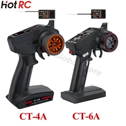 HOTRC-transmisor de Radio Digital con mando a distancia, dispositivo con receptor para 2,4 1/8 RC, coche, barco, tanque, oruga, TRX4, SCX10, 4 canales, 6 canales, 1/10 GHz