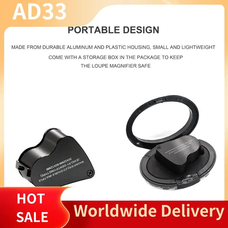 

Top Deals 30X 60X Jewelers Loupe Illuminated Jewelers Loupe Magnifier Foldable Jewelry Magnifier