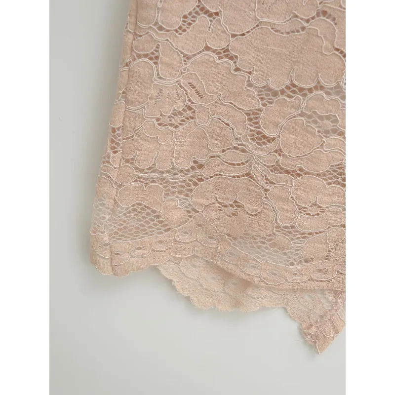  High Waist Skirt Vintage Summer Black Cute Pink Luxury Elegant Women's Skirts Kawaii Y2k Midi Beach White Lace Wrap