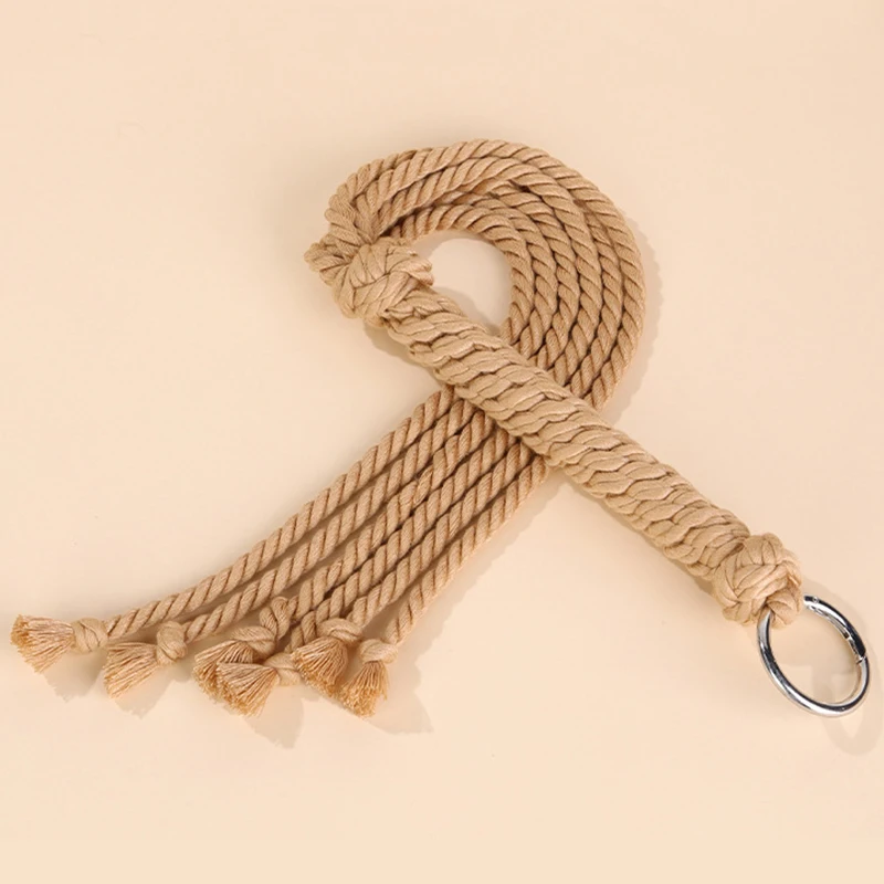 60CM Weaving Hemp Rope Horse Whip Bull whip for Horse Training Crop Whip Wrist Strap