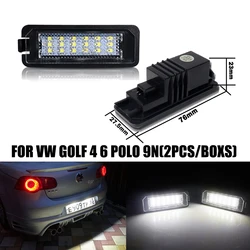 12V Voor Vw Golf 4 6 Polo 9N Seat Leon Altea Skoda Touran Transpiarter Auto Led Aantal Kentekenplaat licht Lamp Canbus Auto Styling