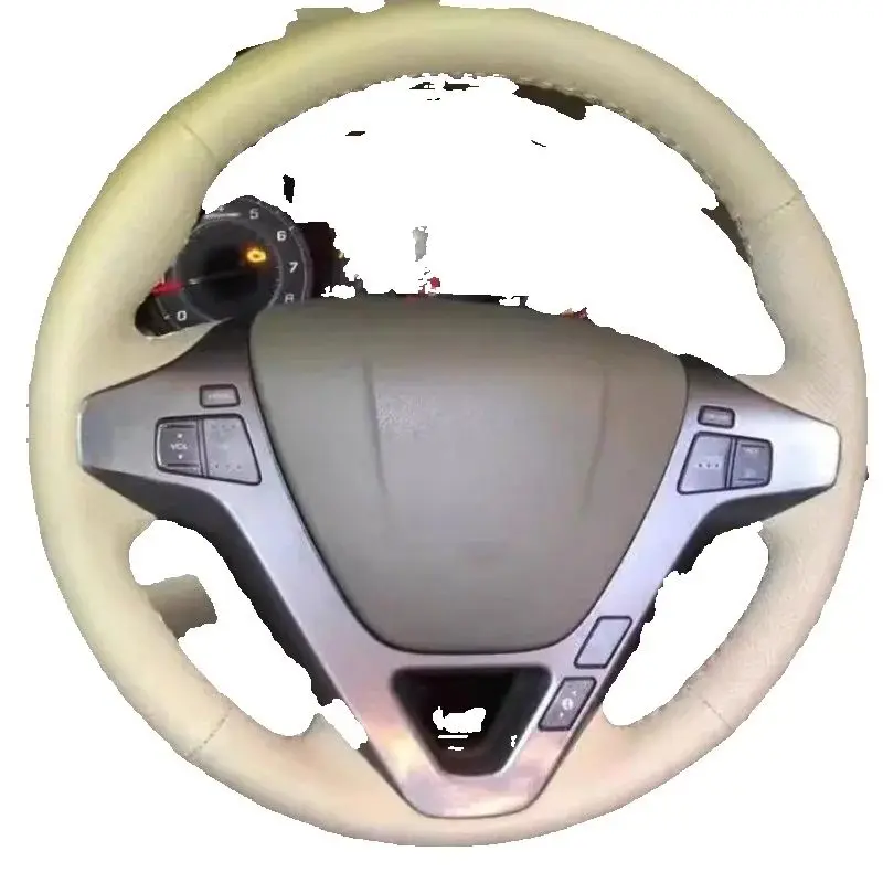 

Для Acura MDX 2007-2013 автомобильные аксессуары, сшитый вручную молочно-белый ультратонкий нескользящий чехол на руль из натуральной кожи