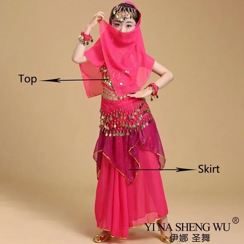 Child&Adult Belly Dancing Costume Sets Egyption Egypt Belly Dance Costume Bollywood Costume East Indian Dress Bellydance